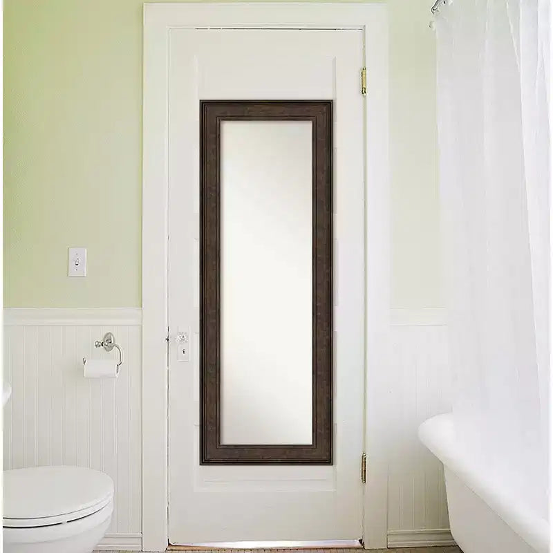 20" x 54" Ridge Bronze Full Length Mirror on The Door - Amanti Art