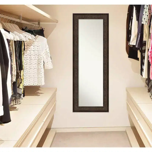 20" x 54" Ridge Bronze Full Length Mirror on The Door - Amanti Art