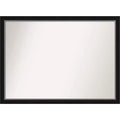 41" x 30" Non-Beveled Eva Narrow Bathroom Wall Mirror Black - Amanti Art: Modern Rectangle, Wall Mount