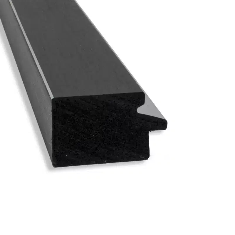 41" x 30" Non-Beveled Eva Narrow Bathroom Wall Mirror Black - Amanti Art: Modern Rectangle, Wall Mount