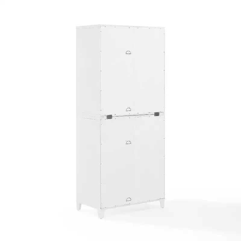 Crosley 70" Roarke 2pc Glass Door Kitchen Pantry Storage Cabinet Set White
