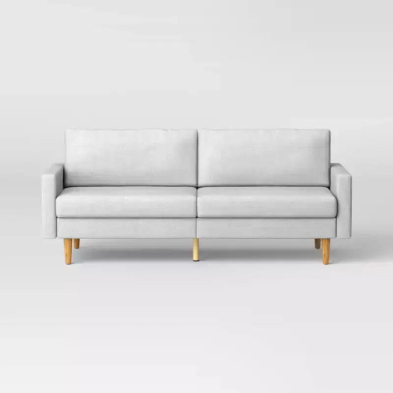 78" Mid Century Modern Futon Sofa Light Gray - Room Essentials™ (Assembly Required)