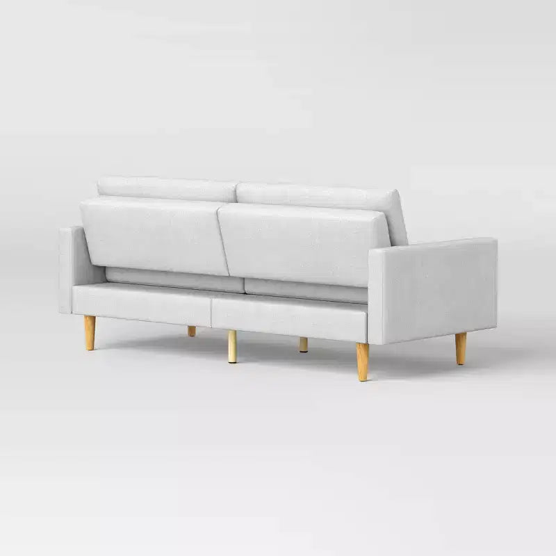 78" Mid Century Modern Futon Sofa Light Gray - Room Essentials™ (Assembly Required)