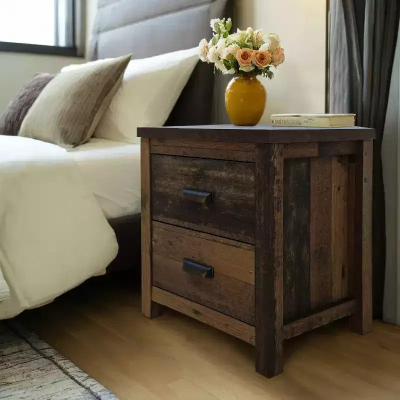 Home Design Bristol Nightstand Vintage Oak