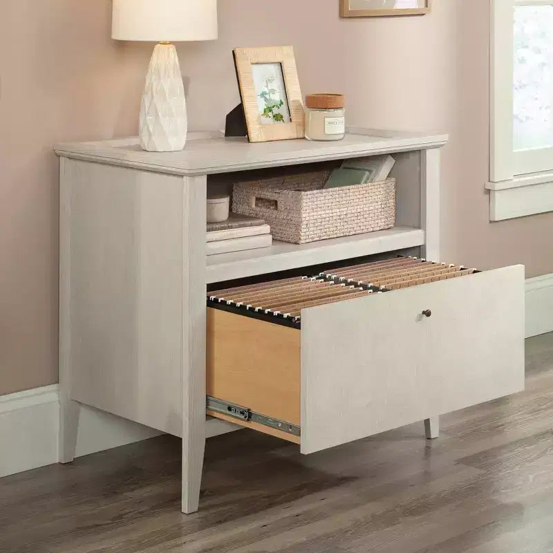 Sauder Larkin Ledge File Cabinet with Drawer Glacier Oak