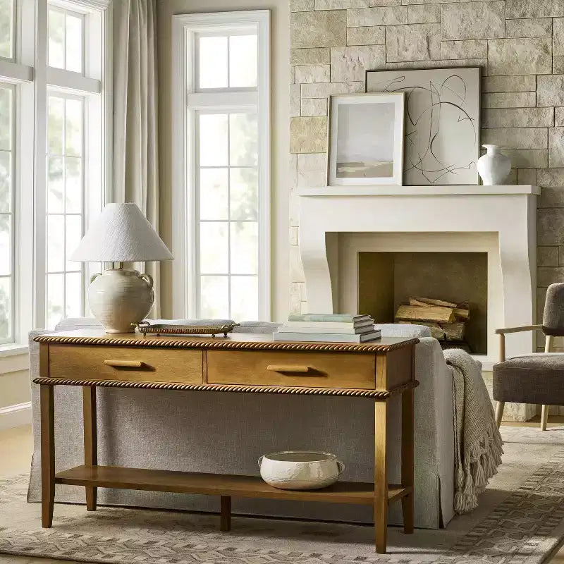 Azorella Console Table Oak Brown - Threshold™ designed with Studio McGee