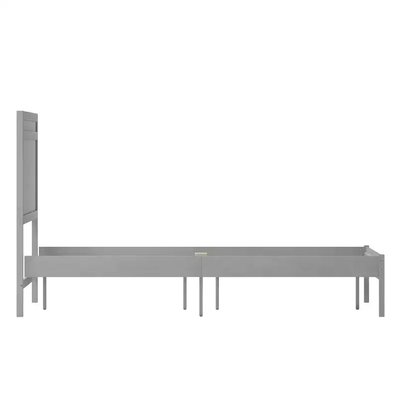 Merrick Lane Solid Wood Platform Bed with Wooden Slats and Headboard, No Box Spring Needed