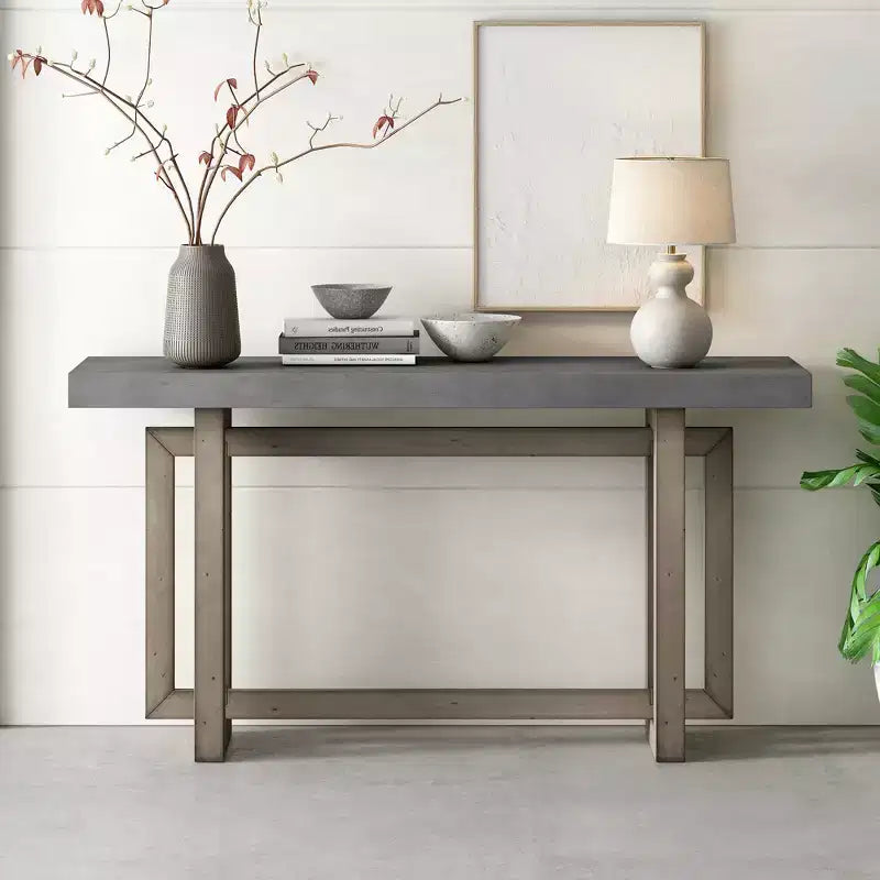 59.1 Modern Industrial Style Console Table - ModernLuxe