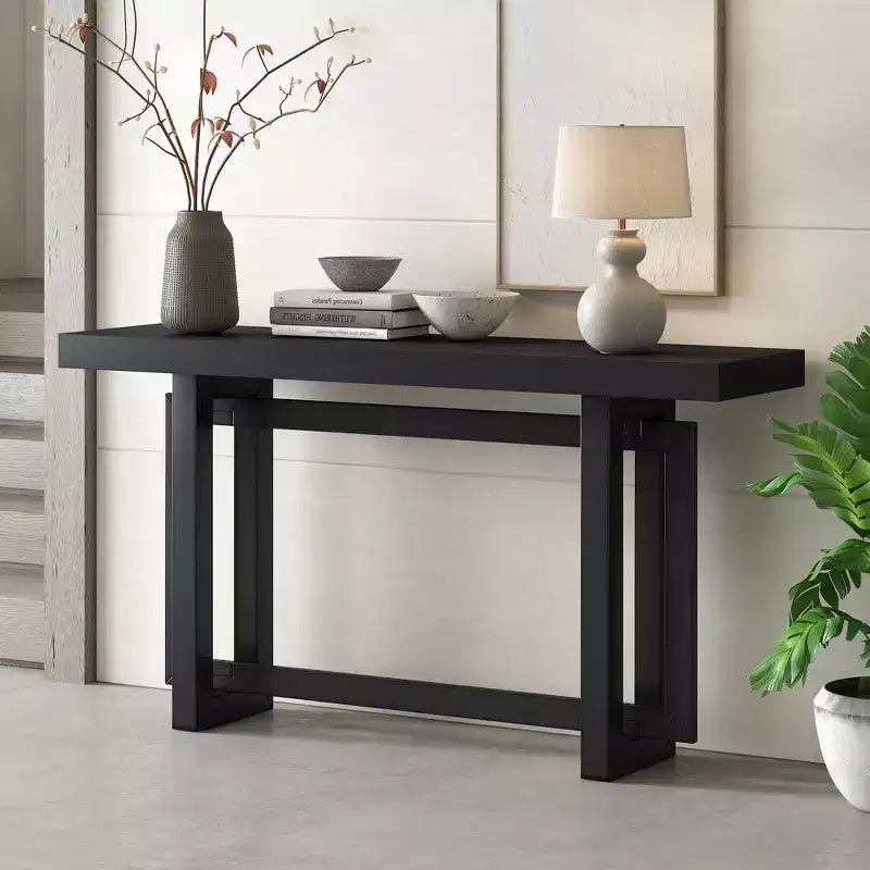 59.1 Modern Industrial Style Console Table - ModernLuxe
