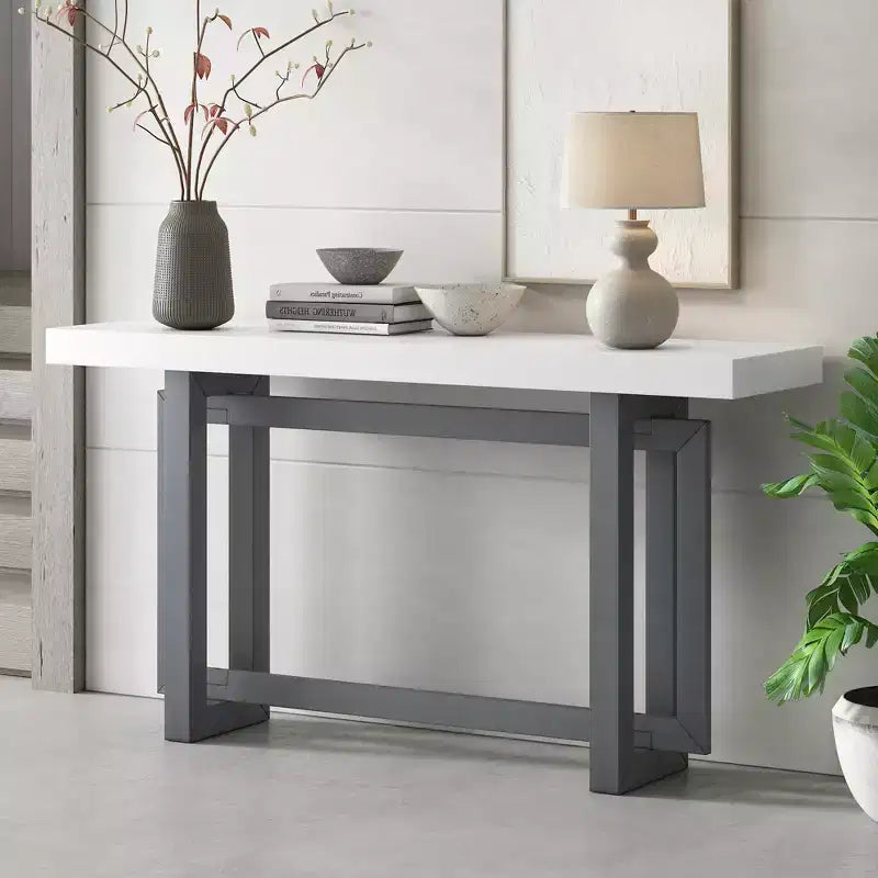 59.1 Modern Industrial Style Console Table - ModernLuxe