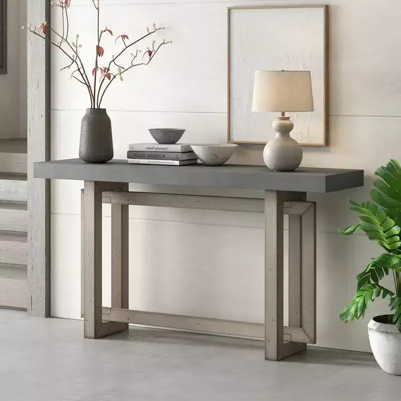 59.1 Modern Industrial Style Console Table - ModernLuxe
