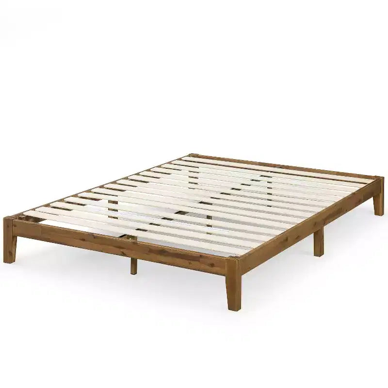 Lucinda 10 Wood Platform Bed Frame Brown - Zinus