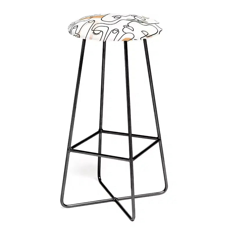 Sundry Society Single Line Faces Barstool - Deny Designs
