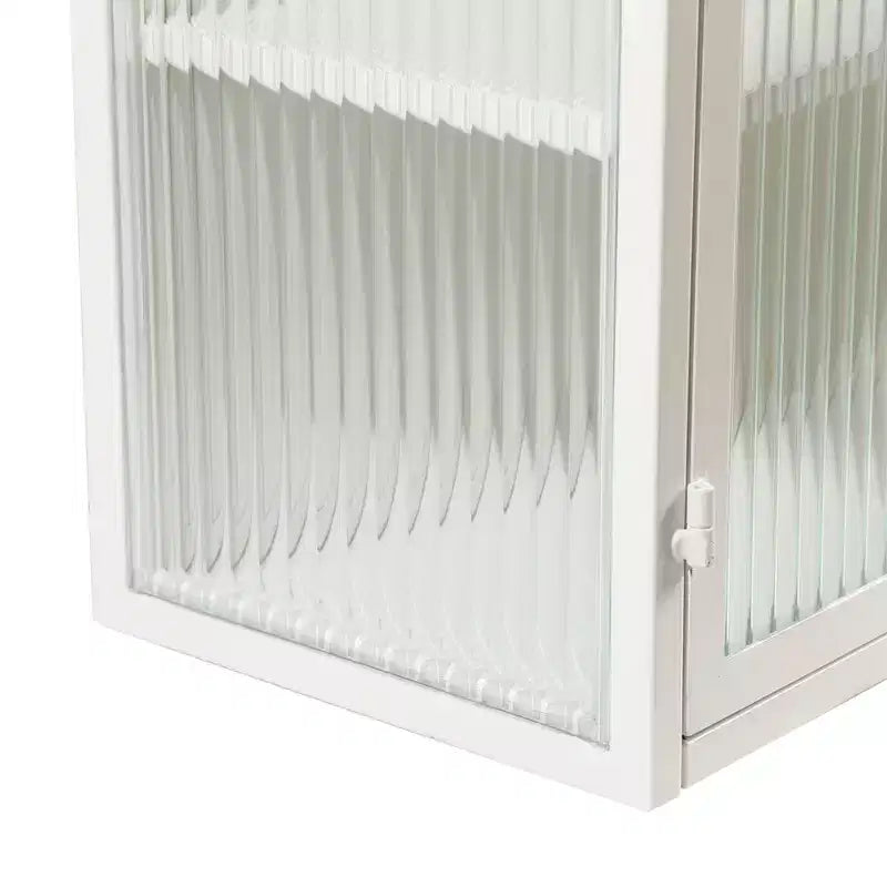 27.56 Modern 2 Glass Door Wall Cabinet with Triple Tier Storage - ModernLuxe