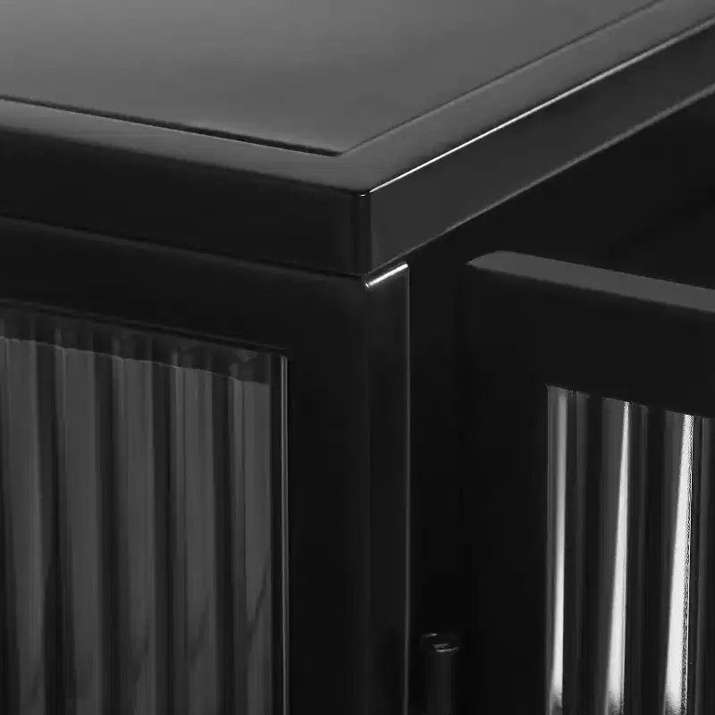 27.56 Modern 2 Glass Door Wall Cabinet with Triple Tier Storage - ModernLuxe