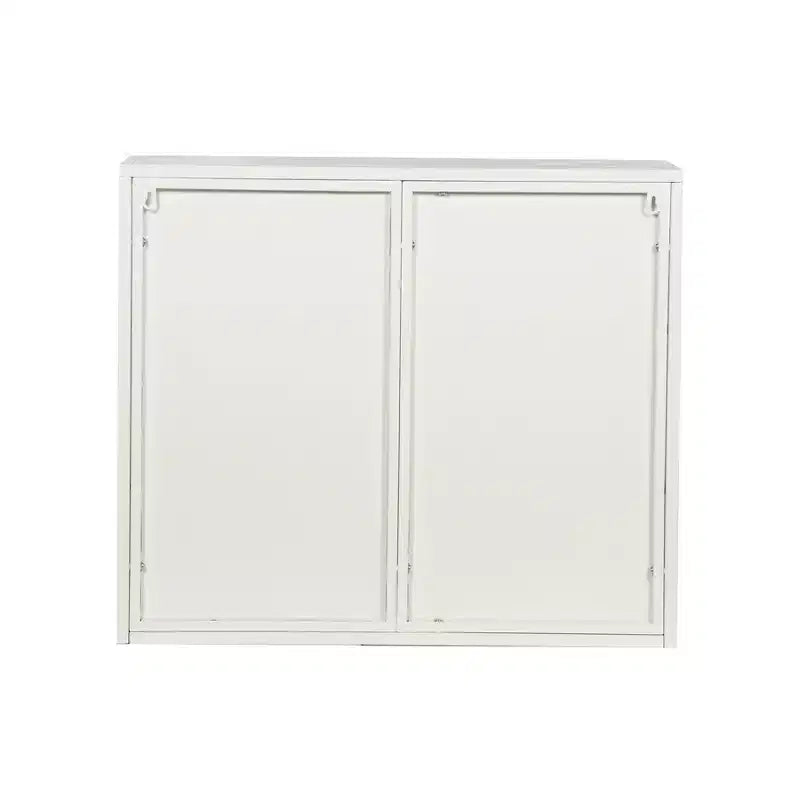 27.56 Modern 2 Glass Door Wall Cabinet with Triple Tier Storage - ModernLuxe