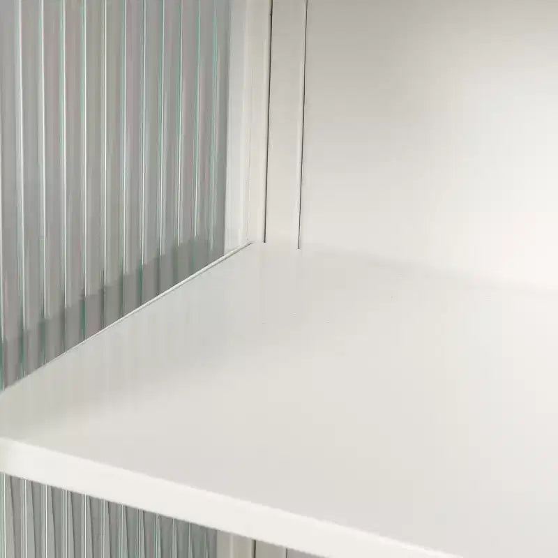 27.56 Modern 2 Glass Door Wall Cabinet with Triple Tier Storage - ModernLuxe