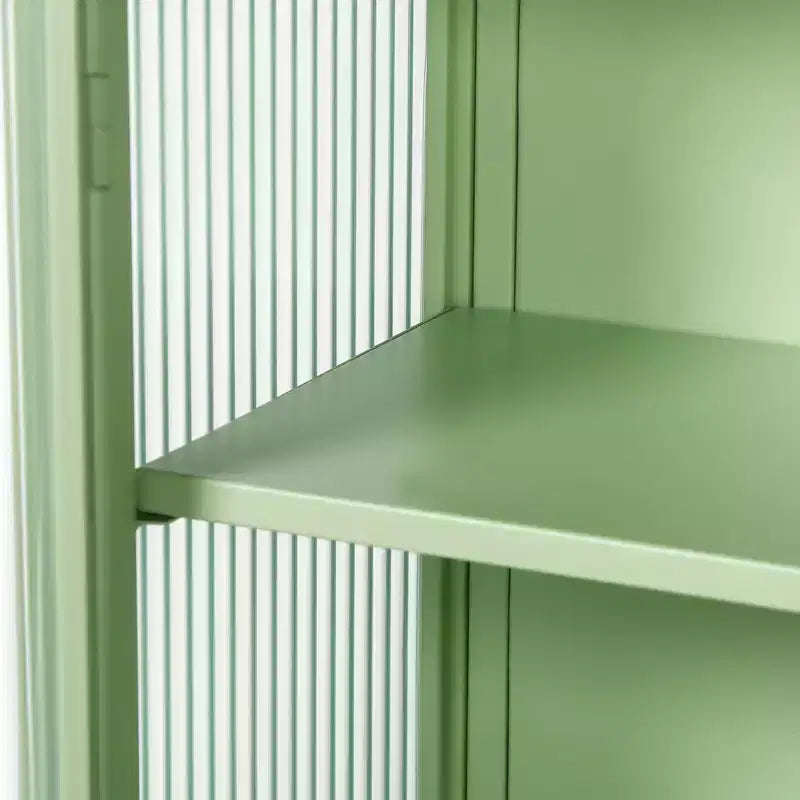 27.56 Modern 2 Glass Door Wall Cabinet with Triple Tier Storage - ModernLuxe