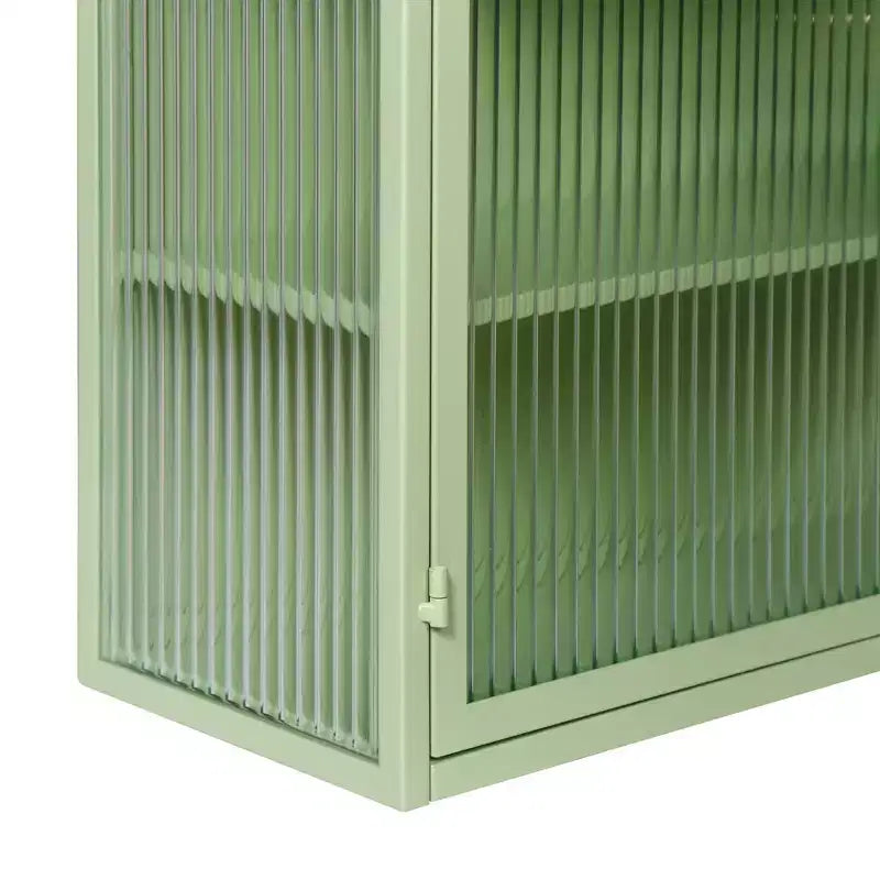 27.56 Modern 2 Glass Door Wall Cabinet with Triple Tier Storage - ModernLuxe