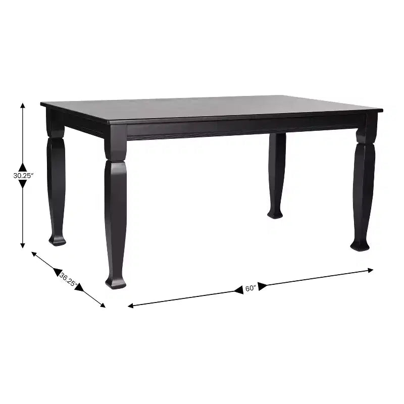 Emma and Oliver Wooden Dining Table with Turned Wooden Legs