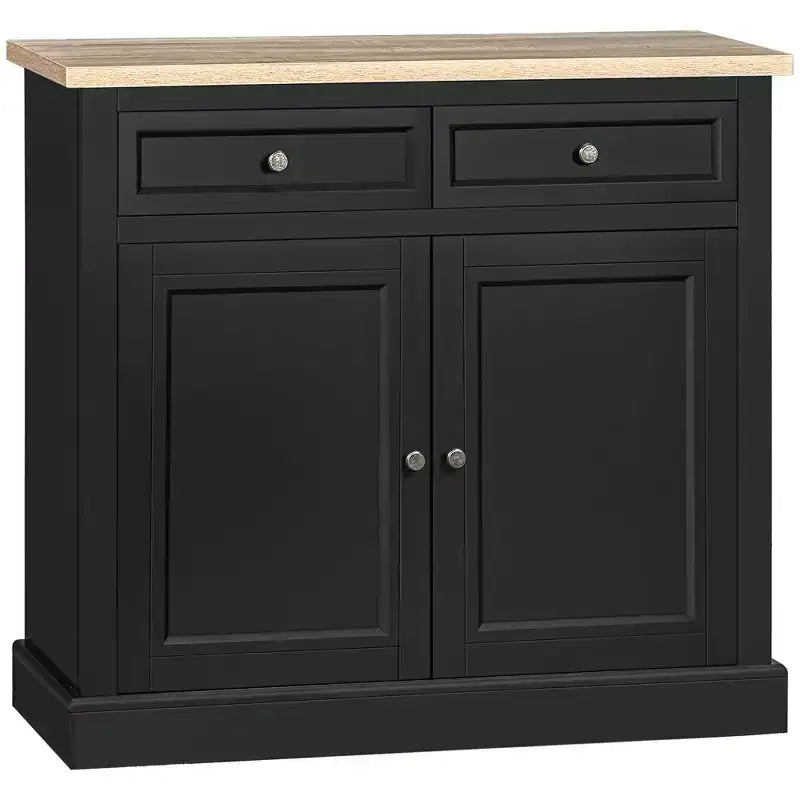HOMCOM Sideboard Buffet Cabinet with Storage Drawers, 2 Door Kitchen Storage Cabinet with Adjustable Shelves, Coffee Bar for Living Room