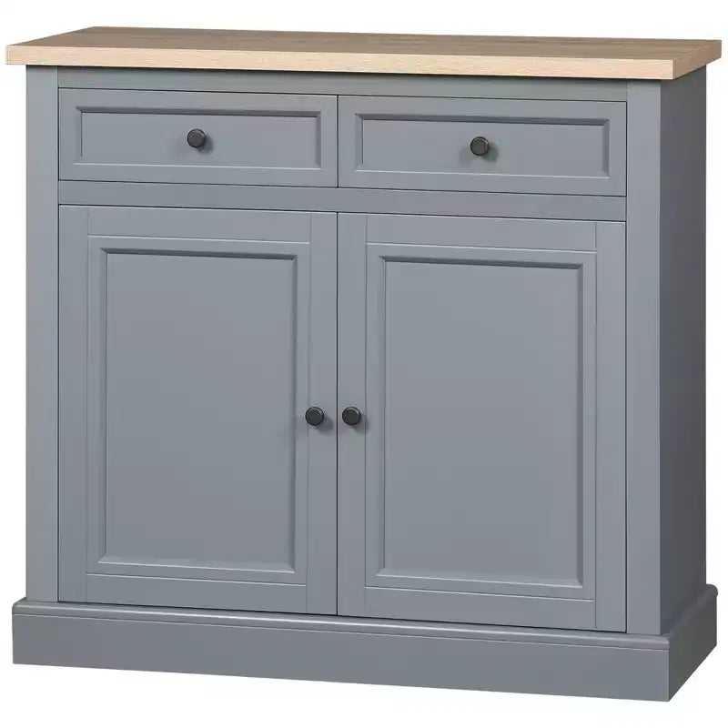 HOMCOM Sideboard Buffet Cabinet with Storage Drawers, 2 Door Kitchen Storage Cabinet with Adjustable Shelves, Coffee Bar for Living Room