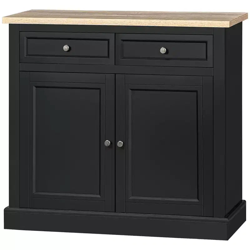 HOMCOM Sideboard Buffet Cabinet with Storage Drawers, 2 Door Kitchen Storage Cabinet with Adjustable Shelves, Coffee Bar for Living Room