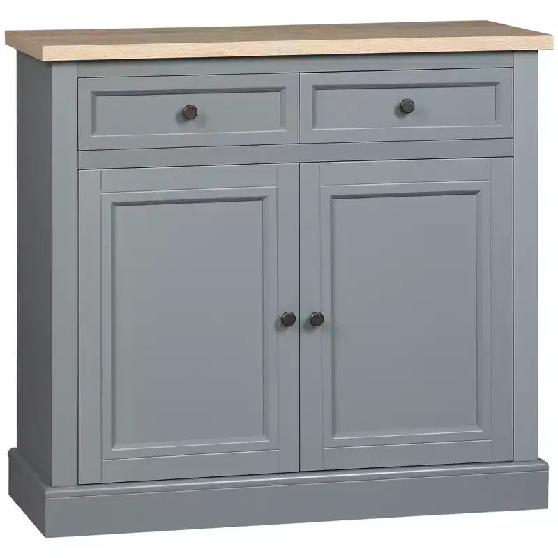 HOMCOM Sideboard Buffet Cabinet with Storage Drawers, 2 Door Kitchen Storage Cabinet with Adjustable Shelves, Coffee Bar for Living Room