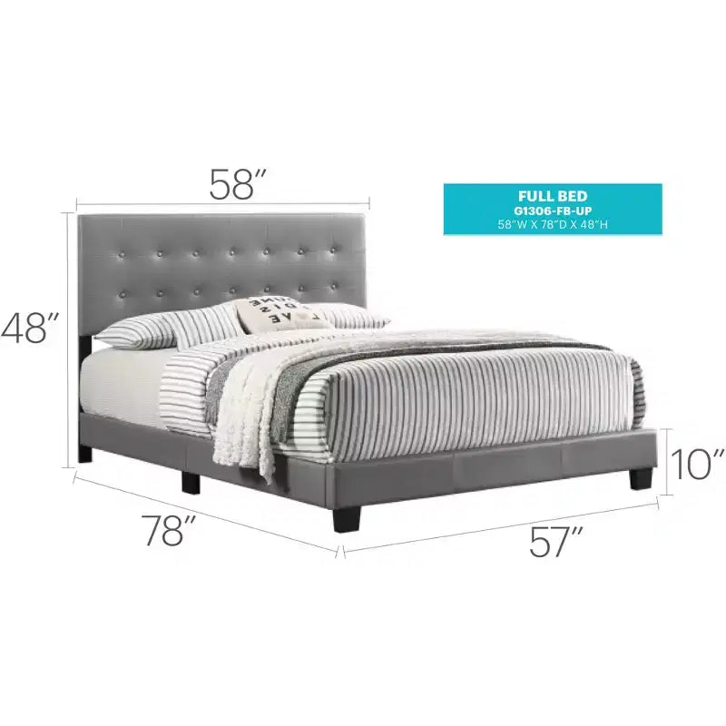 Passion Furniture Caldwell Full Panel Bed