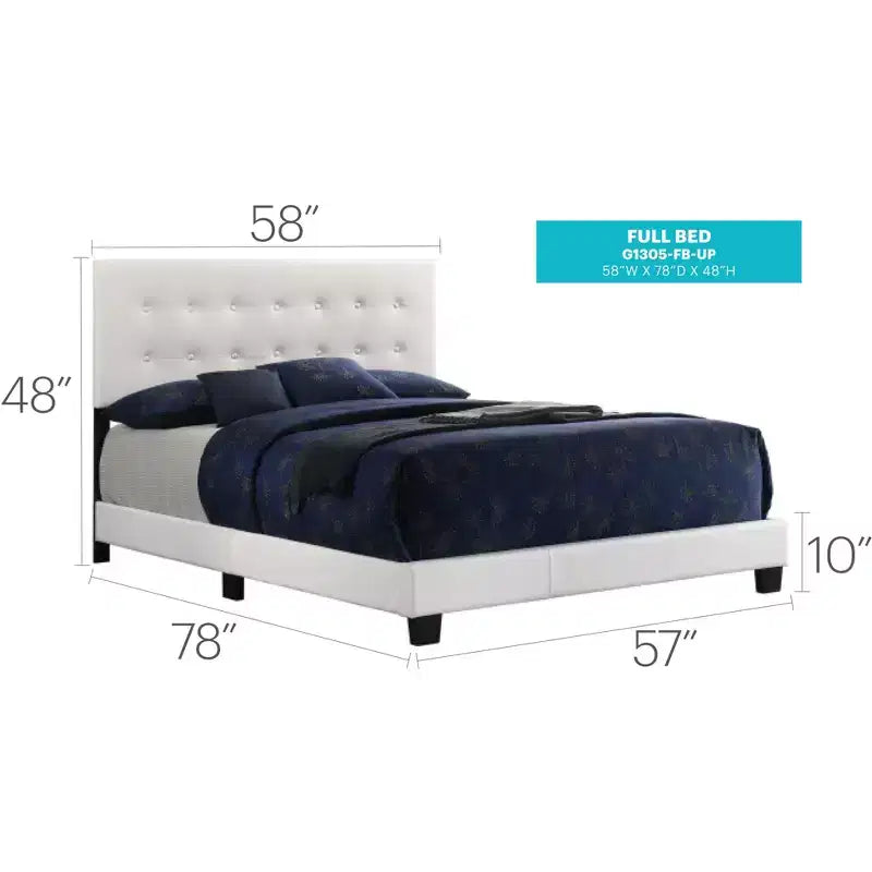 Passion Furniture Caldwell Full Panel Bed