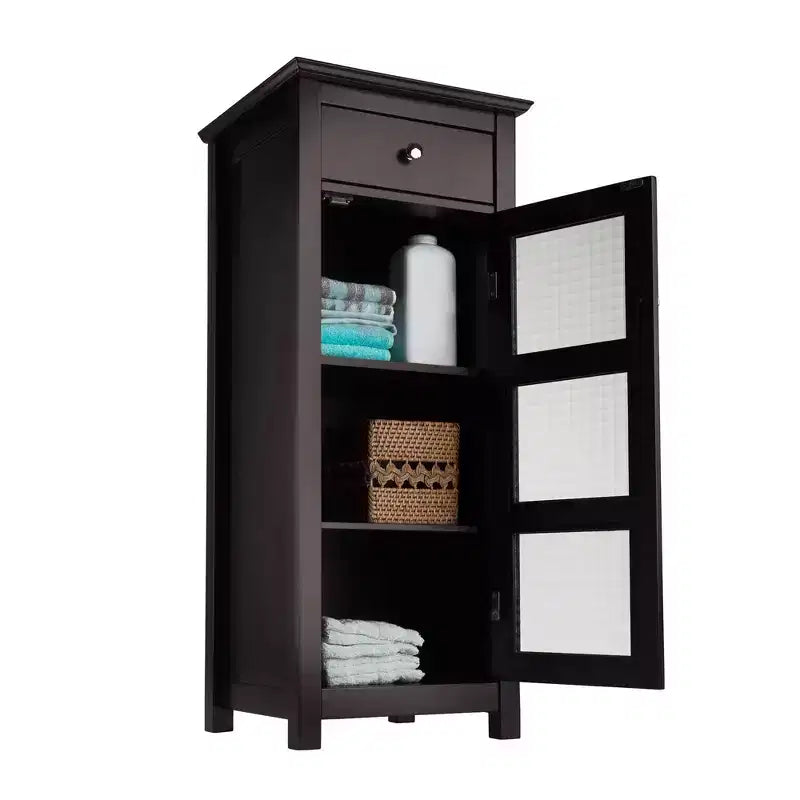 Teamson Home Chesterfield Single Door Floor Cabinet with Drawer