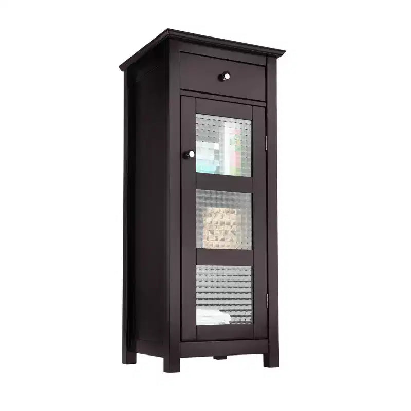 Teamson Home Chesterfield Single Door Floor Cabinet with Drawer