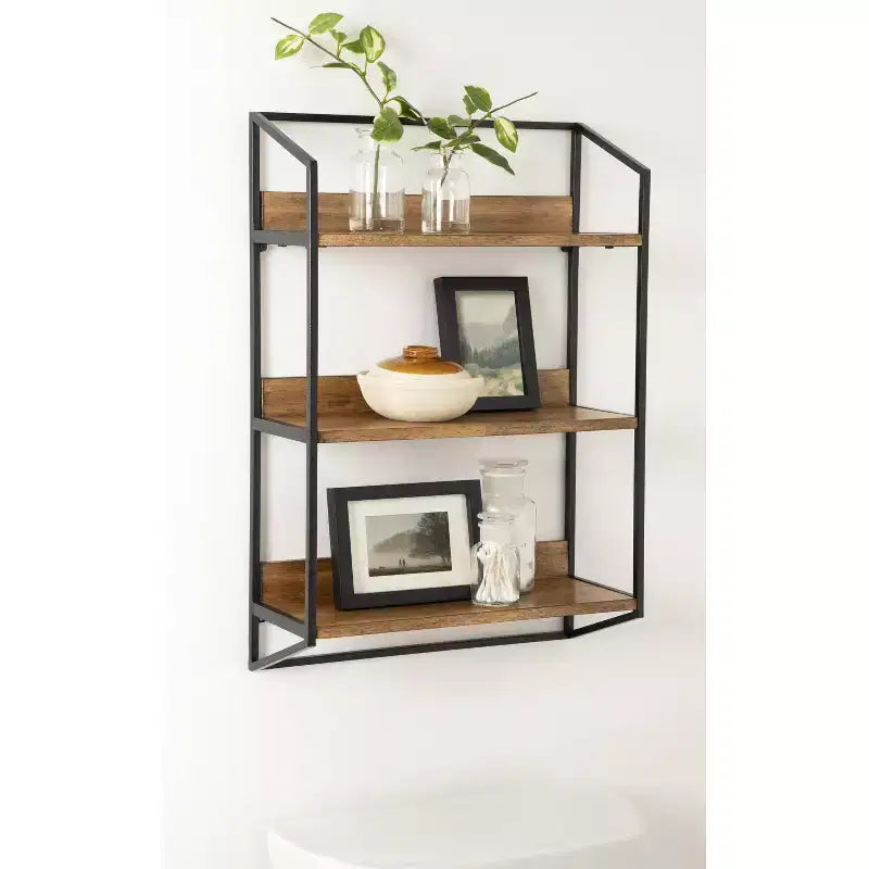 Kate and Laurel Hylton Tiered Wall Shelf