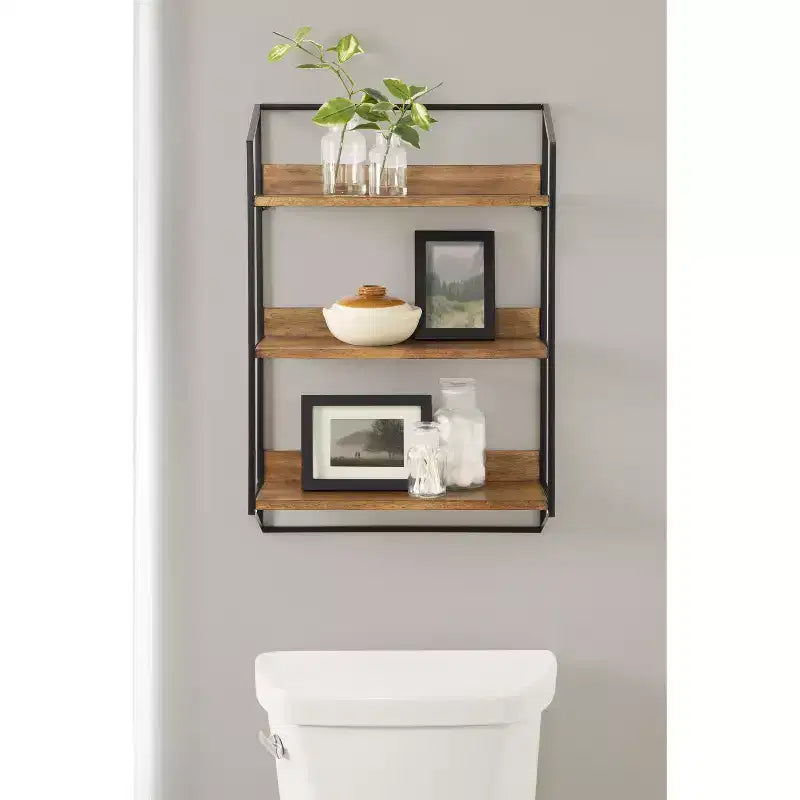 Kate and Laurel Hylton Tiered Wall Shelf