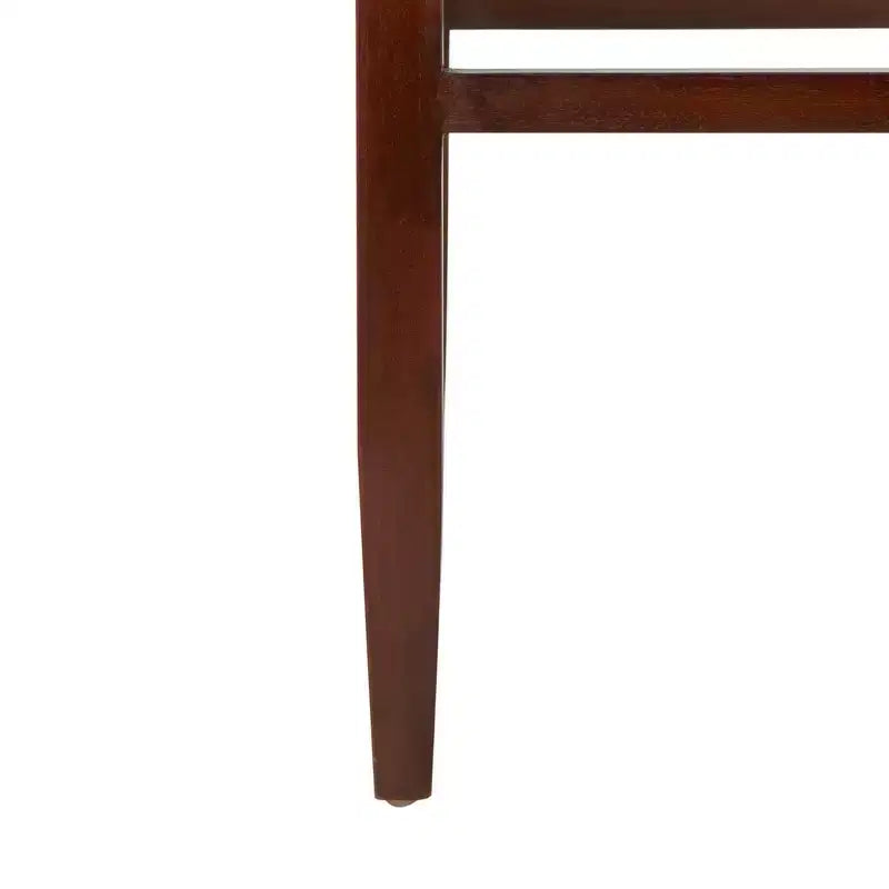 Paxton Woven Leather Barstool - BST1002 - Cognac/Walnut Finish - Safavieh