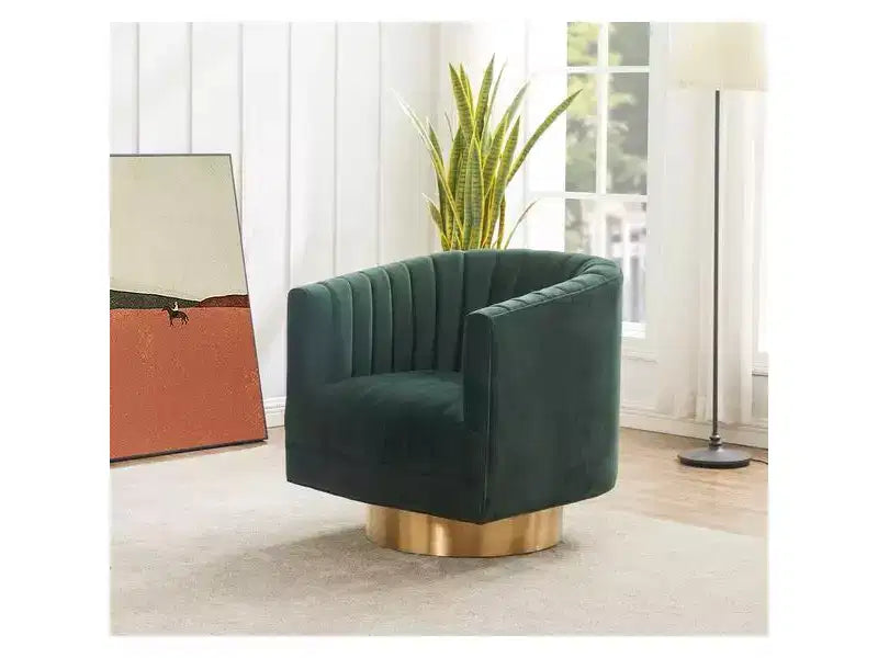 Josephine Swivel Barrel Chair - SFV4726 - Safavieh Couture