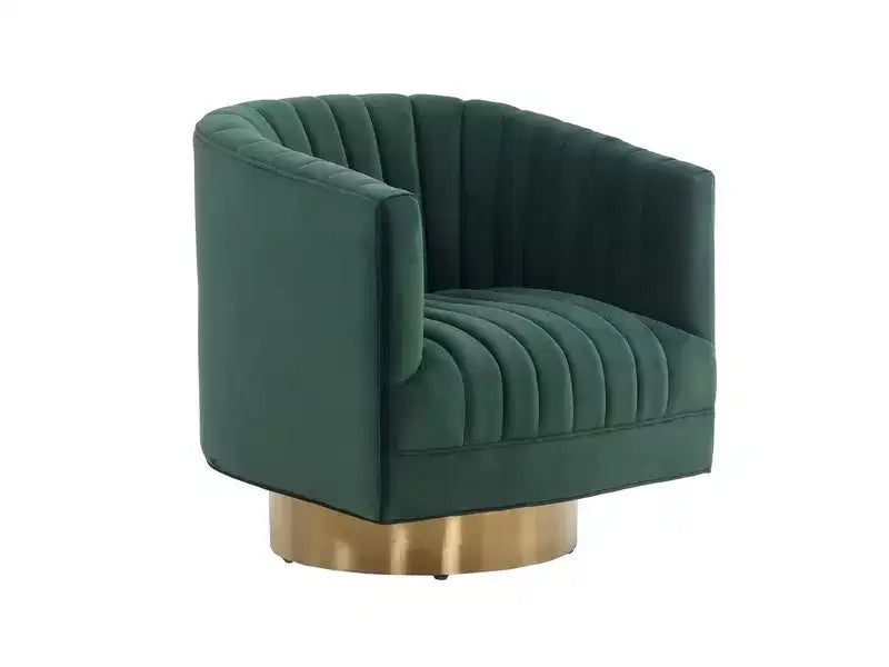 Josephine Swivel Barrel Chair - SFV4726 - Safavieh Couture