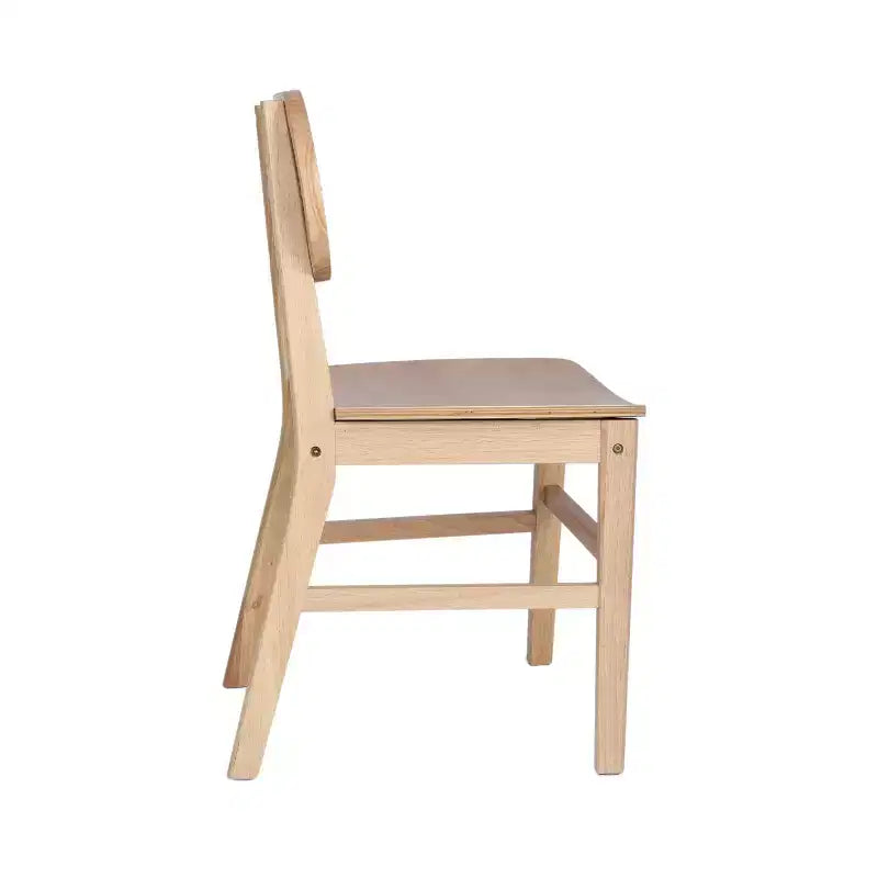 Emma and Oliver Set of 2 Cane Rattan Dining or Accent Chairs with Solid Wood Frames and Seats and Woven Backrest