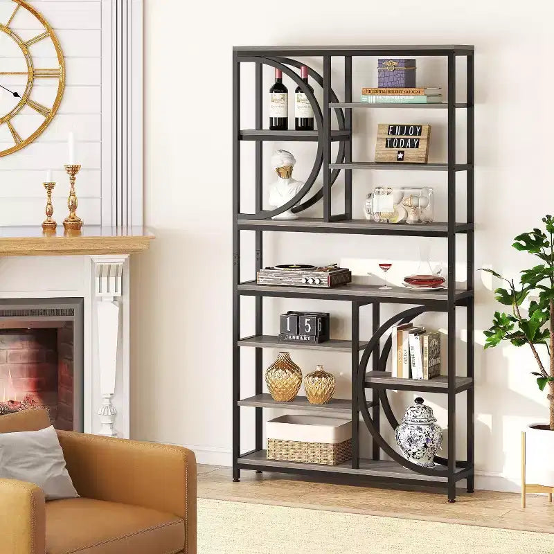 Tribesigns Industrial 8-Tier Etagere Bookcase