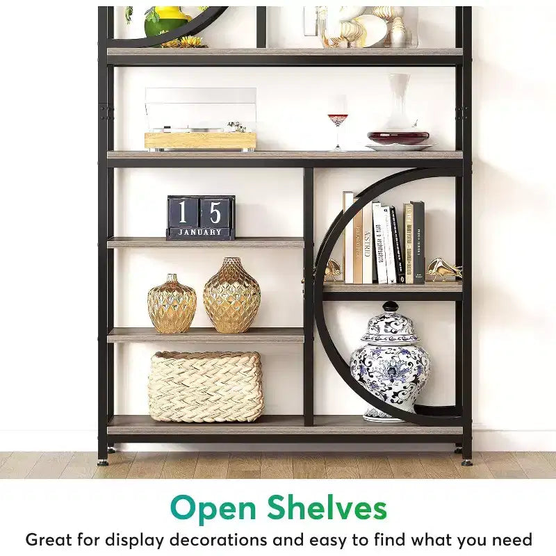 Tribesigns Industrial 8-Tier Etagere Bookcase