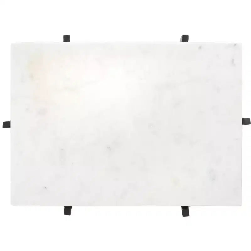 Yuki Stone Top Accent Table - ACC3708A - White/Black - Safavieh