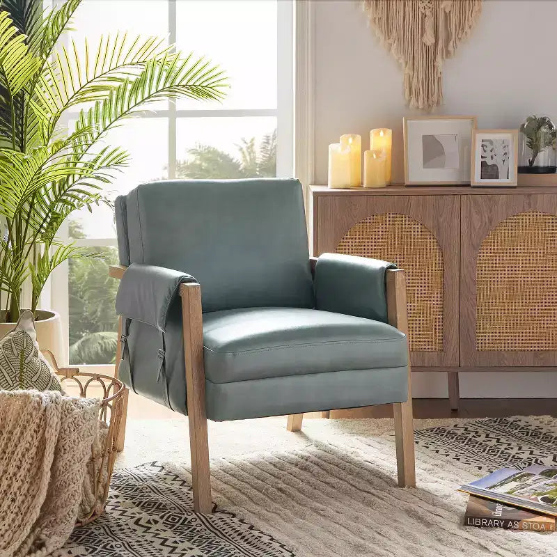 Kelly Mid-century Armchair with Distressed Finish | HULALA HOME