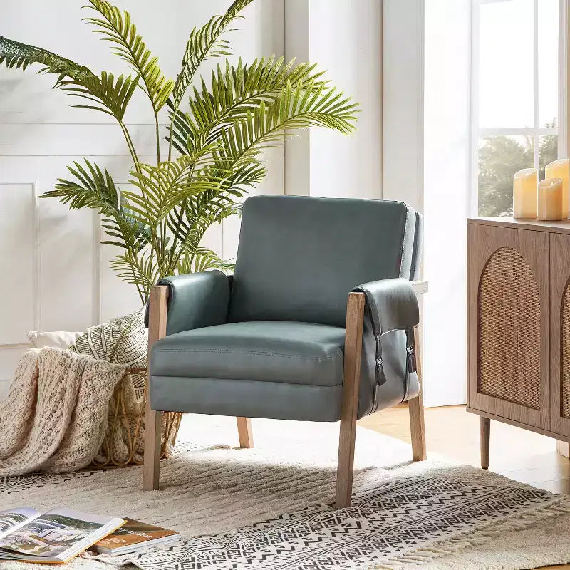 Kelly Mid-century Armchair with Distressed Finish | HULALA HOME