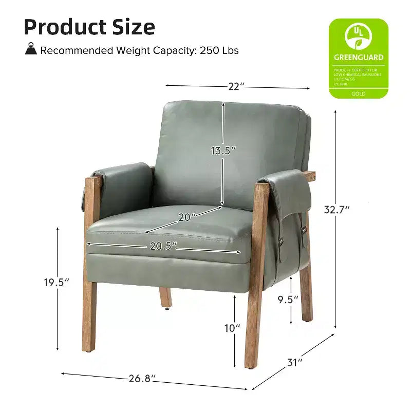 Kelly Mid-century Armchair with Distressed Finish | HULALA HOME