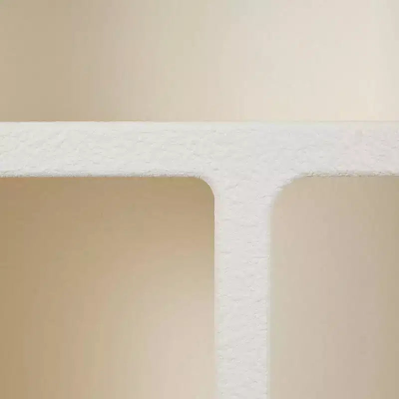 Wooden Geometric Wall Shelf with Block Shapes Cream - Olivia & May