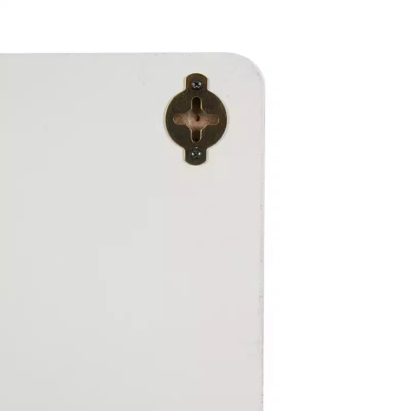 Wooden Geometric Wall Shelf with Block Shapes Cream - Olivia & May