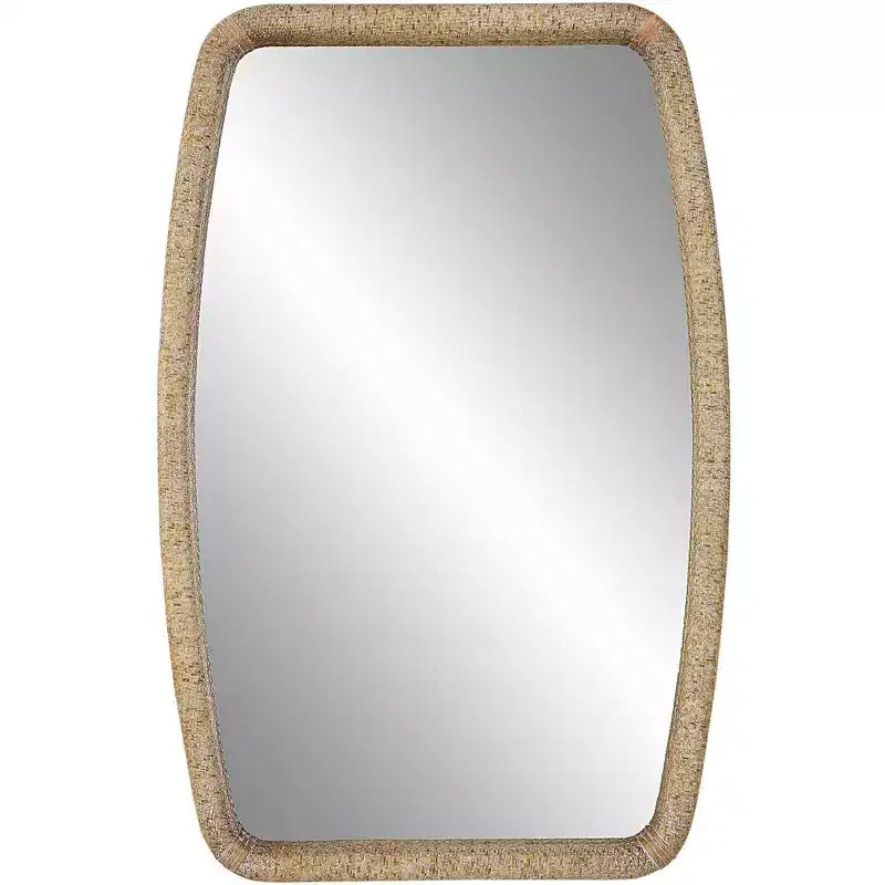 Uttermost Tiki Woven Rattan 23 3/4 x 36 1/4 Wall Mirror