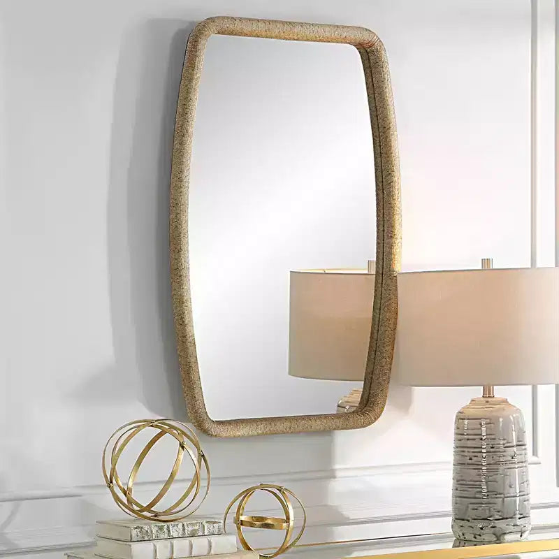 Uttermost Tiki Woven Rattan 23 3/4 x 36 1/4 Wall Mirror