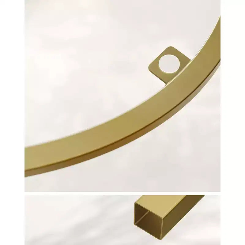 5-Tier Corner Shelf Stand, Corner Bookshelf, Bathroom Organizer, Plant Stand, Tempered Glass Metallic Gold