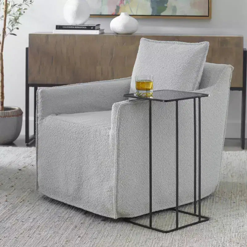 Uttermost Cadmus 12 Wide Brushed Black Square Accent Table